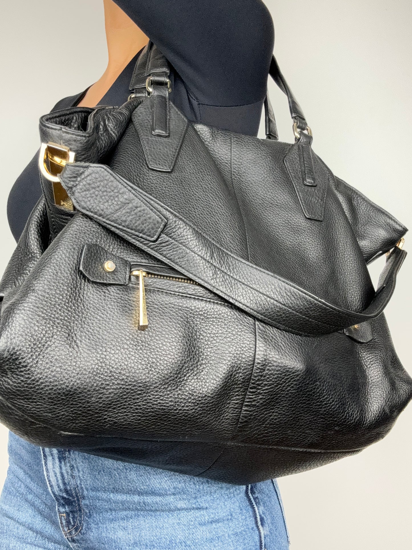 Cabas en cuir vintage Halston Héritage