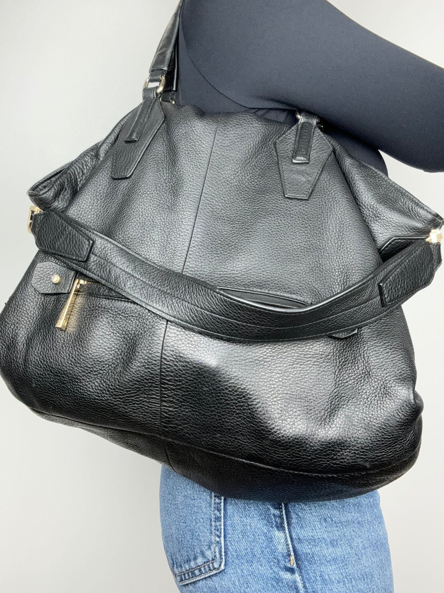 Cabas en cuir vintage Halston Héritage